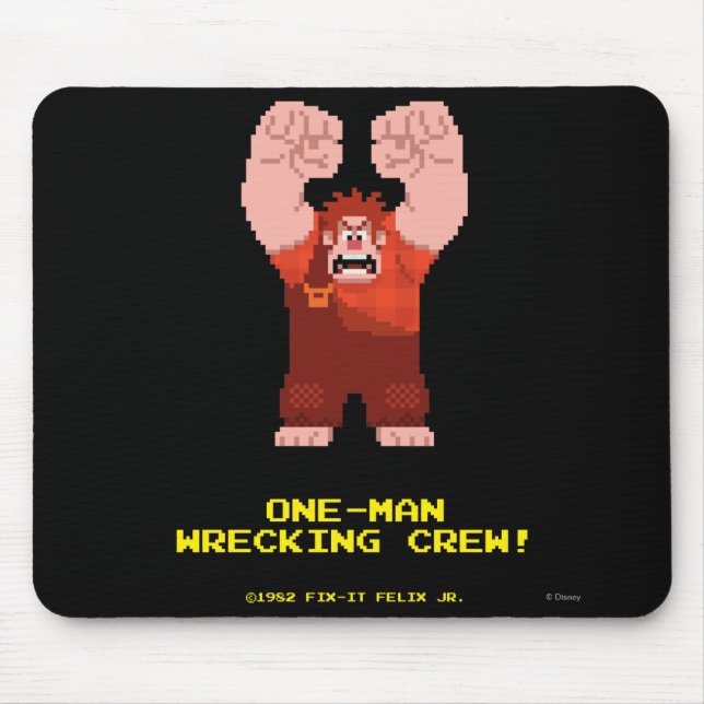 Tapis De Souris Wreck-It Ralph : One-Man Wrecking Crew! (Devant)