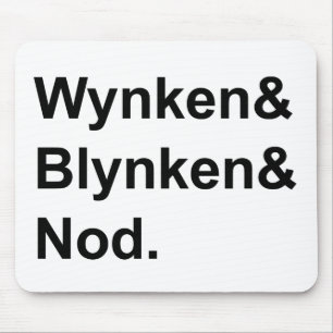 Tapis De Souris Wynken Blynken et Nod   Chaussure en bois - Histoi