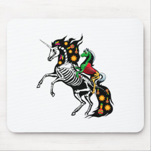 Tapis De Souris X-ray Skeleton Équitation Cheval Unicorn Cinco De