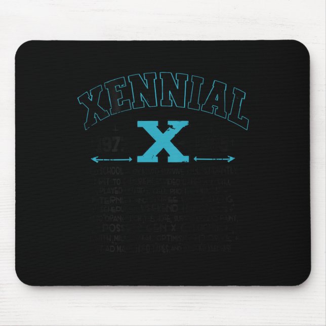 Tapis De Souris Xennial Generation X 1970s 1980s Millennial Gen X  (Devant)