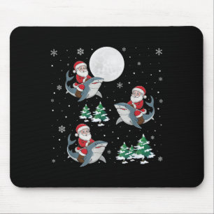 Tapis De Souris Xmas Tree Père Noël équitation Hammerhead requin D