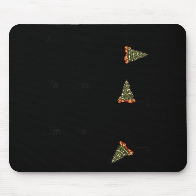 Tapis De Souris Xmas Ymas Zmas Tree Math Nerd Christmas  (Devant)