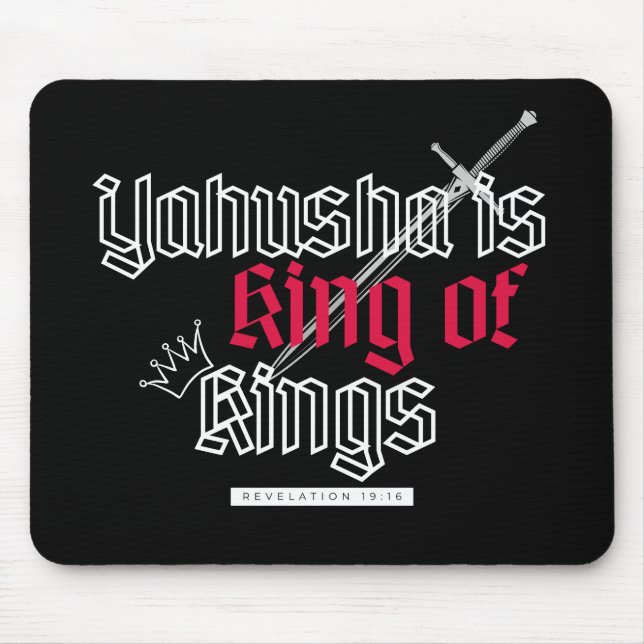 Tapis De Souris Yahusha Est Le Roi Des Rois (Devant)
