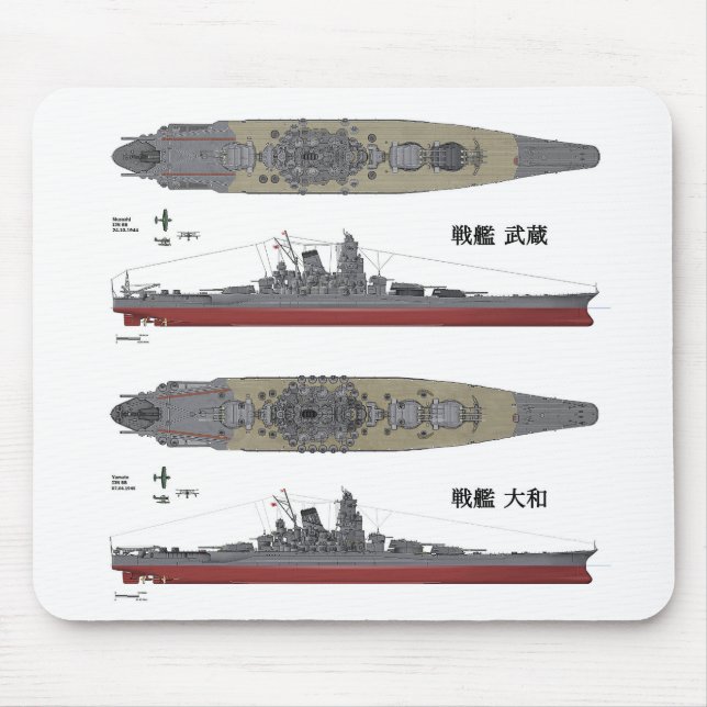 Tapis De Souris Yamato&Musashi, Bataillon (Devant)