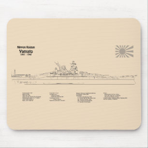 Tapis De Souris Yamato - Plan directeur des navires SD