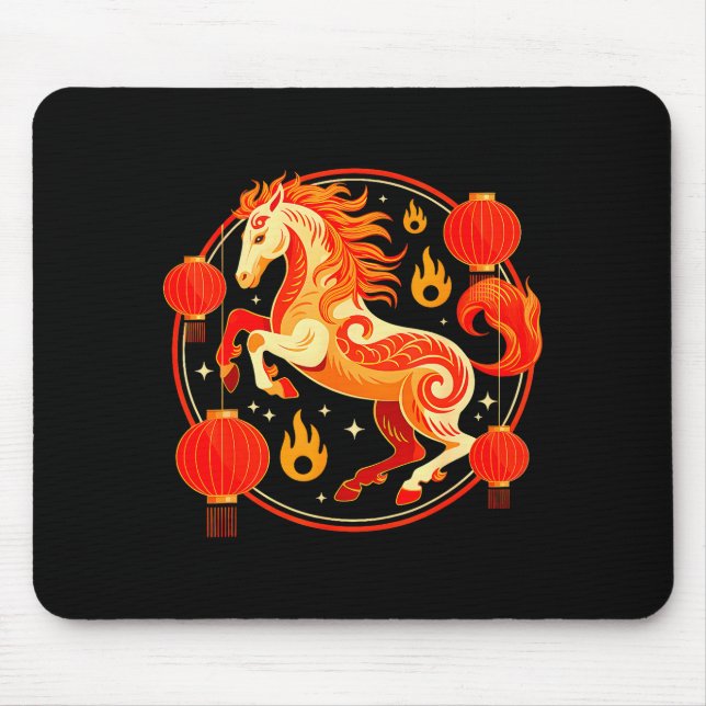 Tapis De Souris Year Of Horse 2026 Lunar New Year Chinese New Year (Devant)