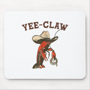 Tapis De Souris Yee Claw Funky Crawfish Festival de fruits de mer