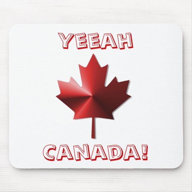 Tapis De Souris Yeeah Canada Drapeau Maple Leaf Mousepad (Devant)