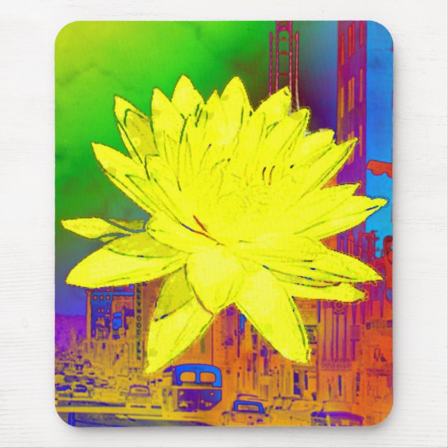 Tapis De Souris Yellowflower par la La riche Bonté (Devant)