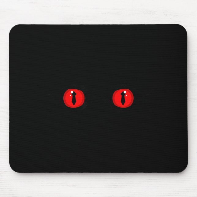 Tapis De Souris Yeux Rouges Effrayants (Devant)