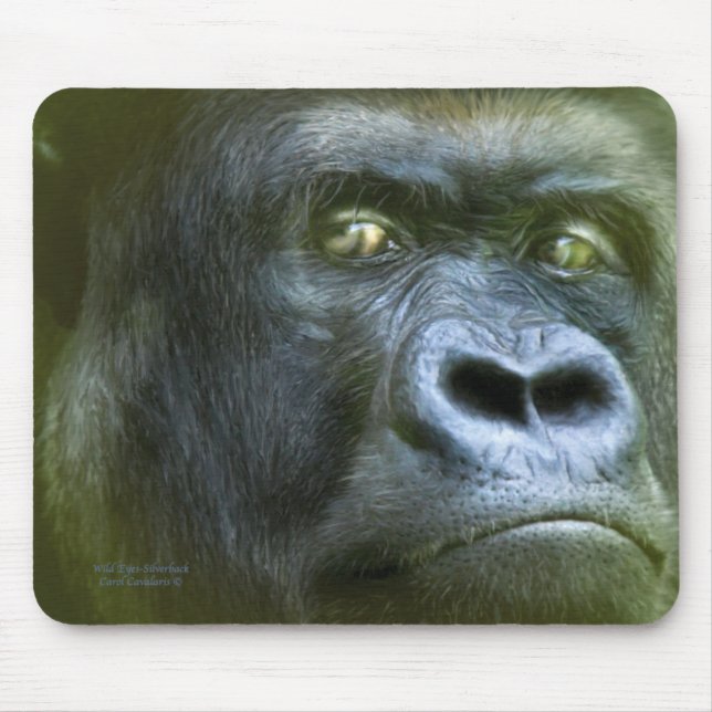 Tapis De Souris Yeux sauvages - Silverback Mousepad (Devant)