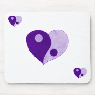 Tapis De Souris Yin Yang Heart (Violet/Lilac)