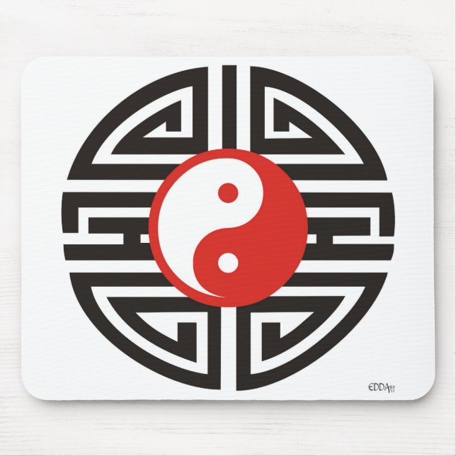 Tapis De Souris Yin Yang tattoo (Devant)