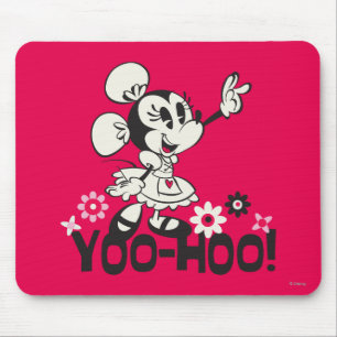 Tapis De Souris Yodelberg Minnie Vague Noir et Blanc