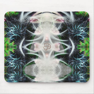 Tapis De Souris Yoga Aum Fractal Art Mousepad