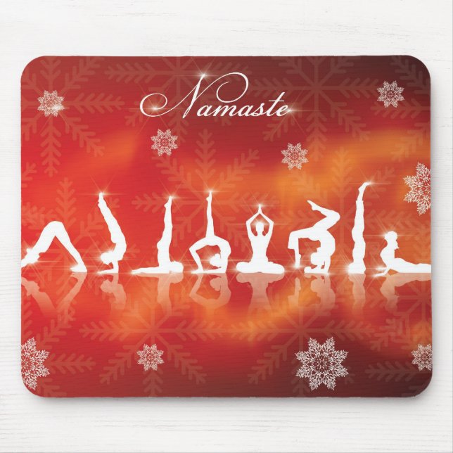 Tapis De Souris Yoga de Noël (Devant)