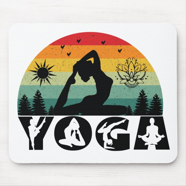 Tapis De Souris Yoga - Paix, Amour & Lumière  (Devant)