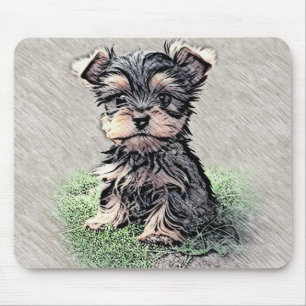 Tapis De Souris Yorkie, Chiot, animal de compagnie