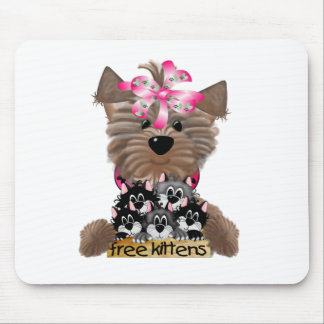Tapis De Souris Yorkiegirl libèrent des chatons
