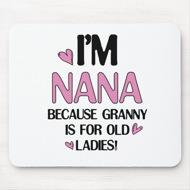 Tapis De Souris Young Nana Graphic Nana Clipart Design Grandma Art (Devant)