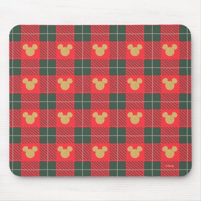 Tapis De Souris Yuletide Joy | Mickey Christmas Plaid Motif (Devant)