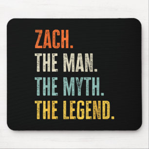 Tapis De Souris Zach le , homme mythe légende, nom drôle Zach 