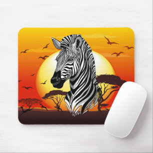 Tapis De Souris Zebra African Savanna Wild Animal