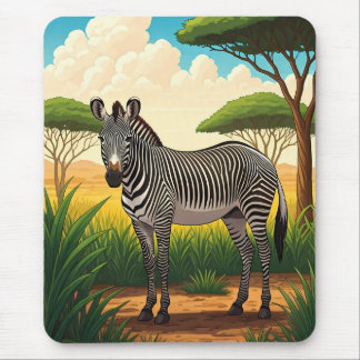 Tapis De Souris Zebra in African Savannah
