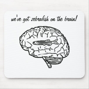 Tapis De Souris Zebrafish sur le mousepad de cerveau