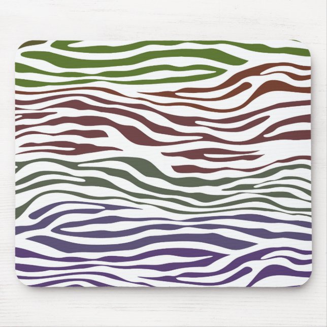 Tapis De Souris Zèbre coloré Abstrait (Devant)