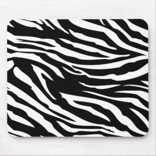 Tapis De Souris Zèbre noir et blanc Imprimer Mousepad personnalisé