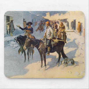 Tapis De Souris Zebulon Pike entrant dans Santa Fe