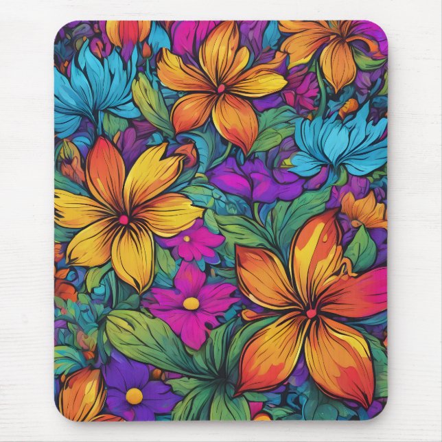 Tapis De Souris "Zen Flowers" Art Mouse Pad (Devant)