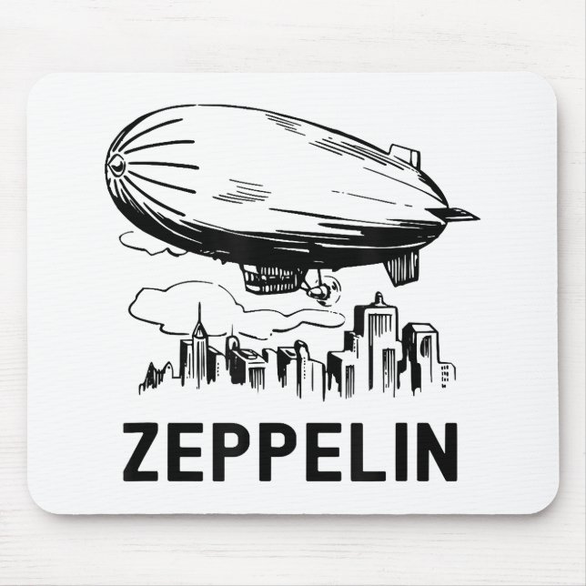Tapis De Souris Zeppelin Rétro Vintage - Croquis de Dirigeable (Devant)
