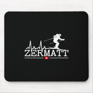 Tapis De Souris Zermatt Heartbeat Alpine Skiing Suisse Alpes Commu