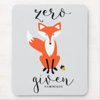 Zero Fox Donné Funky Pun Personnalisé Mousepad