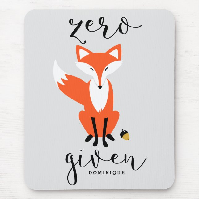 Tapis De Souris Zero Fox Donné Funky Pun Personnalisé Mousepad (Devant)