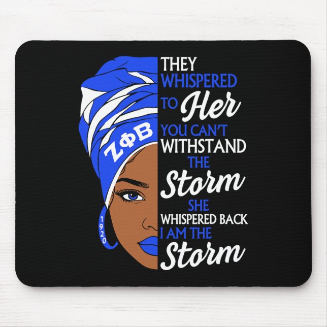 Tapis De Souris Zeta Phi Beta Sorority Black Women Pride Melanin A (Devant)