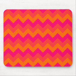 Tapis De Souris Zigzag orange et rose