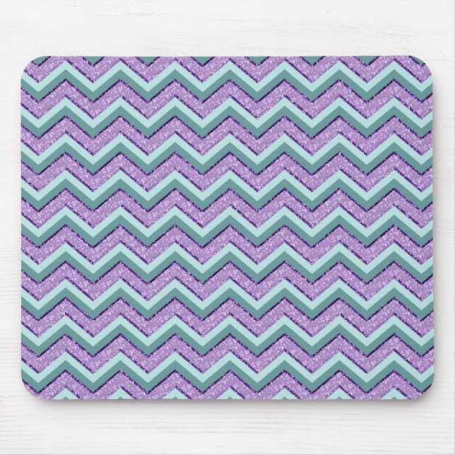 Tapis De Souris ZigZag turquoise et Améthyste (Devant)