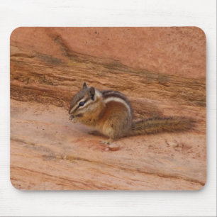 Tapis De Souris Zion Chipmunk sur Red Rocks