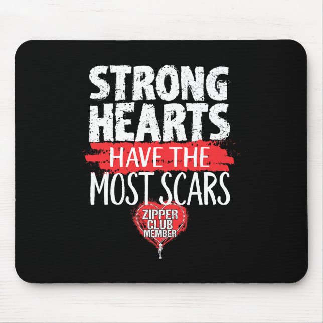 Tapis De Souris Zipper Club Membre Open Heart Surgery Survivor (Devant)
