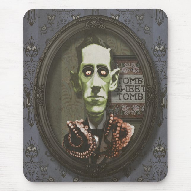 Tapis De Souris Zombi hanté HP Lovecraft Mousepad (Devant)