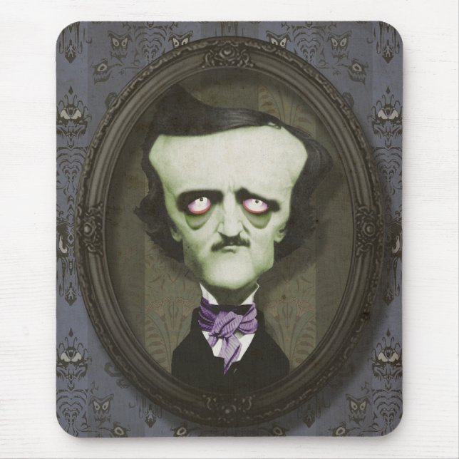 Tapis De Souris Zombi hanté Poe Mousepad (Devant)