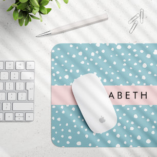 Tapis De Souris Zones Dalmatiennes Bleues, Points Dalmatiens, Votr