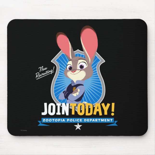Tapis De Souris Zootopia | Judy Hopps - Rejoignez Aujourd'Hui! (Devant)