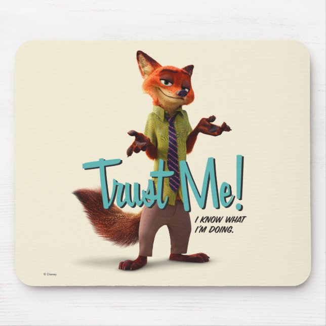 Tapis De Souris Zootopia | Nick Wilde - Faites-moi confiance ! (Devant)