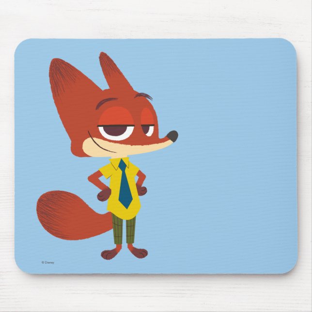 Tapis De Souris Zootopia | Nick Wilde - Le renard à seins (Devant)