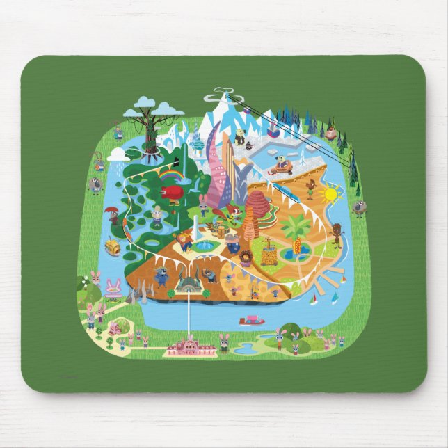 Tapis De Souris Zootopia | Plan de ville (Devant)