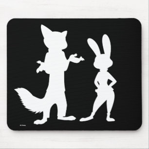 Tapis De Souris Zootopie Judy et Nick Silhouette